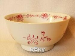 18th Century Chinese Export Porcelain Purple Floral Decorated Bowl 5-3/4 dia