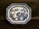 18th Century Large Chinese Export Blue And White Porcelain Octagonal Platter