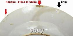 1930's Chinese Famille Rose Porcelain Plate Dish Calligraphy Rat Mouse AS IS