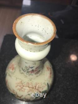 19th Century Celadon Enameled Chinese Porcelain Gourd Shaped Vase