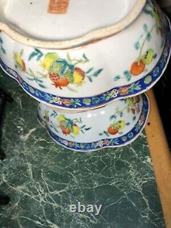 2 pcs chinese antique 19TH porcelain bowl