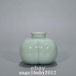 3.1 Chinese Old Antique Porcelain Qing dynasty yongzheng mark cyan glaze Vase