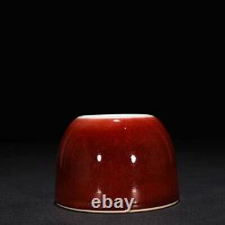 3.9 Old Antique Chinese Porcelain Qing dynasty kangxi mark red glaze Vase