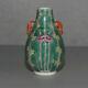 4.3 Old Porcelain Qing Dynasty Famille Rose Chinese Cabbage Binaural Vase