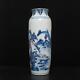 43cm Antique Chinese Blue & White Porcelain Vase With Landscape