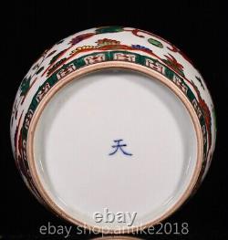 5.6 Old Chinese Xuande Dynasty Wucai Porcelain People Story Lid Jar Pair