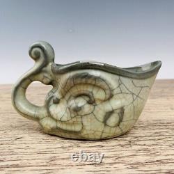 5.9 Antique Chinese Porcelain Song dynasty ge kiln cyan glaze Ice crack Teacup