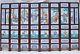 51 Antique Or Vintage Chinese 8 Panel Porcelain Tile & Wood Screen With Immortals