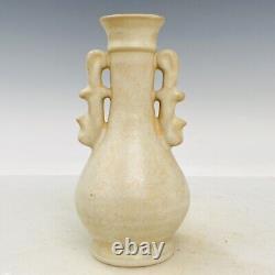 6.1 Antique Chinese Porcelain Song dynasty ru kiln White glaze double ear Vase