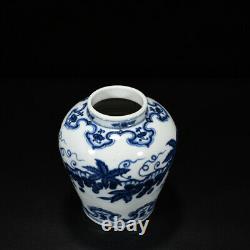 6.3 Chinese Old Porcelain ming dynasty xuande mark Blue white fruit flower Vase
