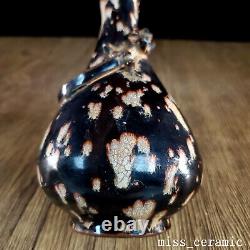 6.4 Chinese Porcelain song dynasty jizhou kiln A pair Black speckle dragon Vase