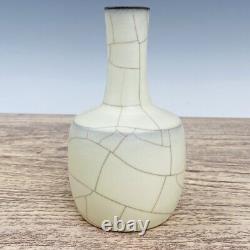 6.5 Old Antique Chinese Porcelain song dynasty guan kiln open slice Vase