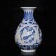 6.5antique Dynasty Porcelain Chenghua Mark Blue White Flower Bird Yuhuchun Vase