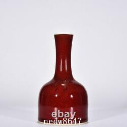 6.7 Old Antique Chinese Porcelain qing dynasty kangxi mark red Fambe Vase