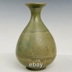 6.7 Old Chinese Porcelain Song dynasty yue kiln cyan glaze flower yuhuchun Vase