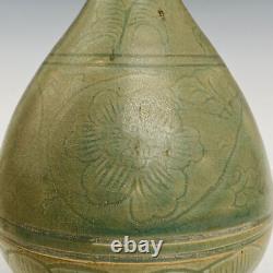 6.7 Old Chinese Porcelain Song dynasty yue kiln cyan glaze flower yuhuchun Vase