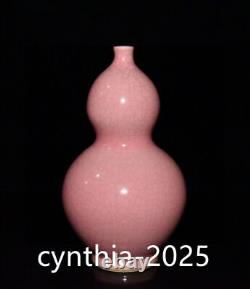 6.8Treasure Chinese Porcelain Qing Dynasty Kangxi Red Glazed Gourd Bottle