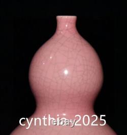 6.8Treasure Chinese Porcelain Qing Dynasty Kangxi Red Glazed Gourd Bottle