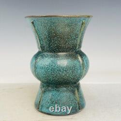 6.9 Old Antique Chinese Porcelain Song dynasty jun kiln cyan glaze Fambe Vase