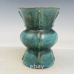 6.9 Old Antique Chinese Porcelain Song dynasty jun kiln cyan glaze Fambe Vase