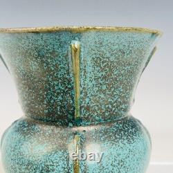 6.9 Old Antique Chinese Porcelain Song dynasty jun kiln cyan glaze Fambe Vase