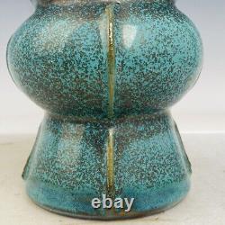 6.9 Old Antique Chinese Porcelain Song dynasty jun kiln cyan glaze Fambe Vase