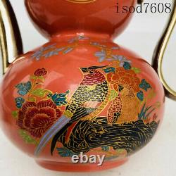 7.4antique Chinese Song dynasty Ru porcelain Pastel Bottle gourd bottle