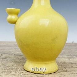7.5 Chinese Old Antique Porcelain DaZhou dynasty chai kiln Yellow glaze Vase