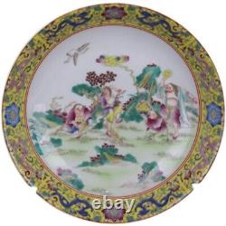 7.6 Collect Chinese Qing Famille Rose Porcelain Ancient Figure Stories Plate