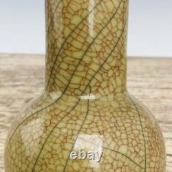 7.7 Antique Chinese Porcelain Song dynasty ge kiln Yellow glaze Ice crack Vase
