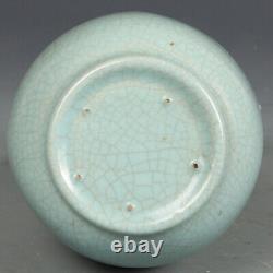 7.87 Chinese Porcelain Song Dynasty Ru Kiln Azure Glaze Double Ear Vase