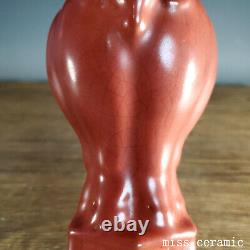 7 Chinese Porcelain song dynasty SongHuiZong mark ru kiln red three sheep Vase