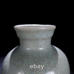 8.1 Old Chinese Porcelain Song dynasty ru kiln cyan glaze Ice crack dragon Vase