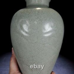 8.1 Old Chinese Porcelain Song dynasty ru kiln cyan glaze Ice crack dragon Vase