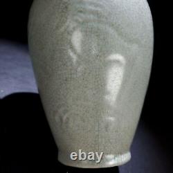 8.1 Old Chinese Porcelain Song dynasty ru kiln cyan glaze Ice crack dragon Vase