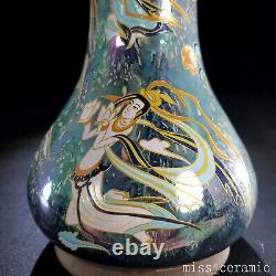 8.3 Chinese Antique Porcelain song dynasty jian kiln fambe beauty flower Vase