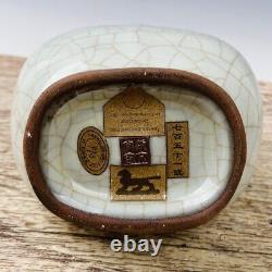 8.3Chinese Old Porcelain Song Dynasty Guan Kiln Ear Bottle