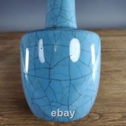8.5 Antique Chinese Porcelain Song dynasty ru kiln Blue glaze Ice crack Vase