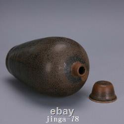 8.5 Antique Chinese Porcelain song dynasty jian kiln Tea dust glaze Pulm Vase