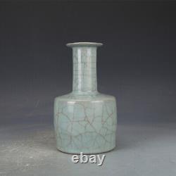 8.5 Collect Chinese Song Porcelain Guan Kiln Lavender Grey Glaze Flower Vase