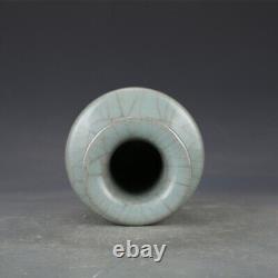 8.5 Collect Chinese Song Porcelain Guan Kiln Lavender Grey Glaze Flower Vase