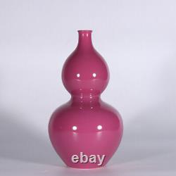 8.6 Antique old Chinese porcelain Qing dynasty kangxi mark red glaze gourd vase