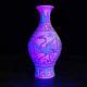 8.6 China Ming Dynasty Chenghua Mark Luminous Porcelain Flower Peacock Bottle
