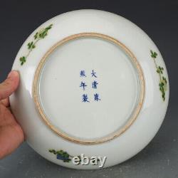 8.66 Chinese Porcelain Qing Dynasty Kangxi Tricolor Personage Plates
