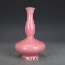 8.7 Antique Chinese Porcelain Qing dynasty qianlong mark red glaze gourd Vase