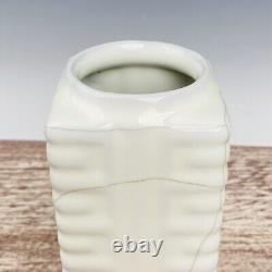 8.7 Antique Chinese Porcelain Song dynasty guan kiln White glaze Square Vase