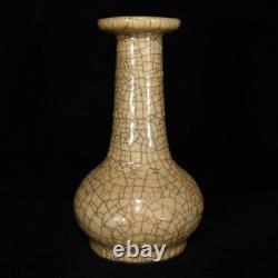 8.7 Chinese Antique Porcelain Song dynasty ge kiln Yellow glaze Ice crack Vase