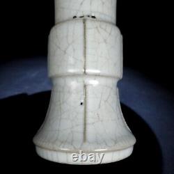 8.7 Chinese Antique Porcelain Song dynasty ru kiln White glaze Ice crack Vase