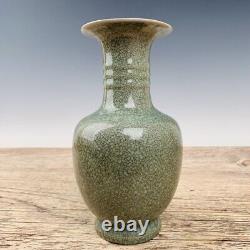 8.7 Chinese Porcelain Song dynasty ru kiln QingLiangSi mark cyan Ice crack Vase