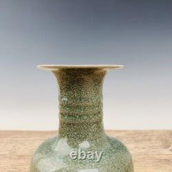 8.7 Chinese Porcelain Song dynasty ru kiln QingLiangSi mark cyan Ice crack Vase